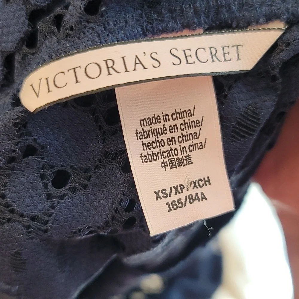 Victoria's Secret Navy Blue Lace Romper - Size XS